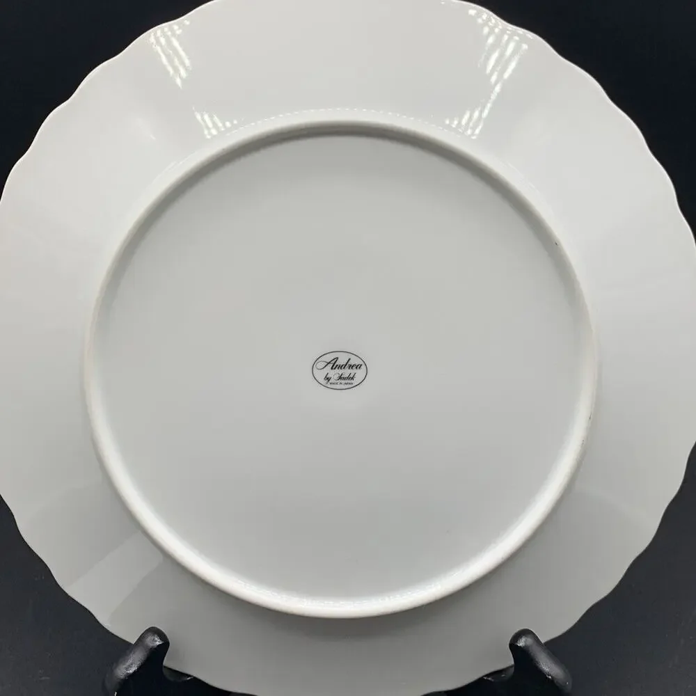 Vintage Andre by Sadek Cake serving Plate Spatula NIB Vineyard 10” Gold Rim Japa - Picture 6 of 9